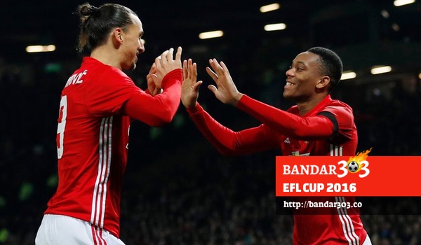 Anthony Martial Zlatan Ibrahimovic Manchester United League Cup West Ham United